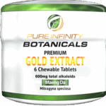 Pure Infinity Botanicals Chewable Mitragynine 45% Premium Gold 6 tablets