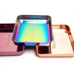 Blazy Susan Stainless Steel Rolling Tray [7″ x 9.25″]